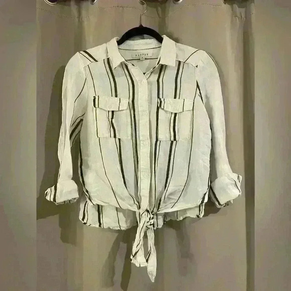 Women’s White Harper Button Up Top - Picture 1 of 7